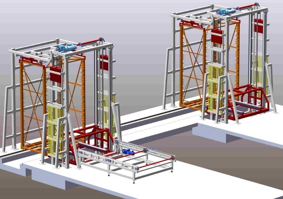 Grande sistema automatico di scarico e di caricamento su misura per la linea di produzione del mattone