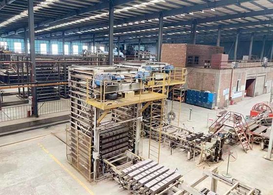 Linea di produzione automatica per la fabbricazione di blocchi di argilla con asciugatrice di galleria e grandi capacità di 800 tonnellate al giorno